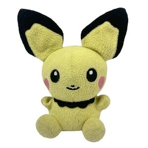 Vintage 2007 Pokemon Center Pichu USA‎ Plush 7″ Soft Yellow Stuffed Toy Rare HTF